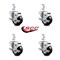 Service Caster 3.5 Inch Hard Rubber Wheel Swivel 3/4 Inch Square Stem Caster Set with Brake SCC SCC-SQ20S3514-HRS-TLB-34-4 - alternate 2
